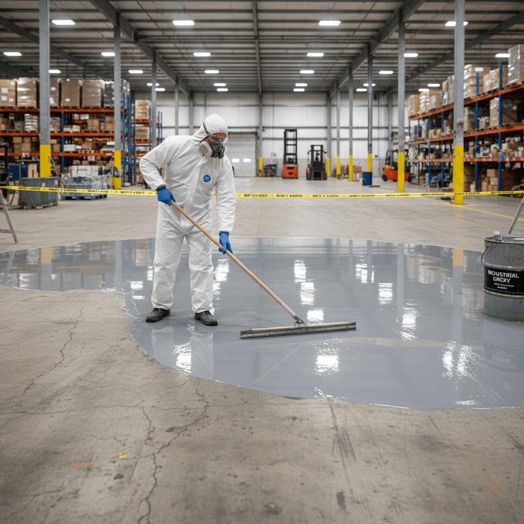Professional industrial flooring installation