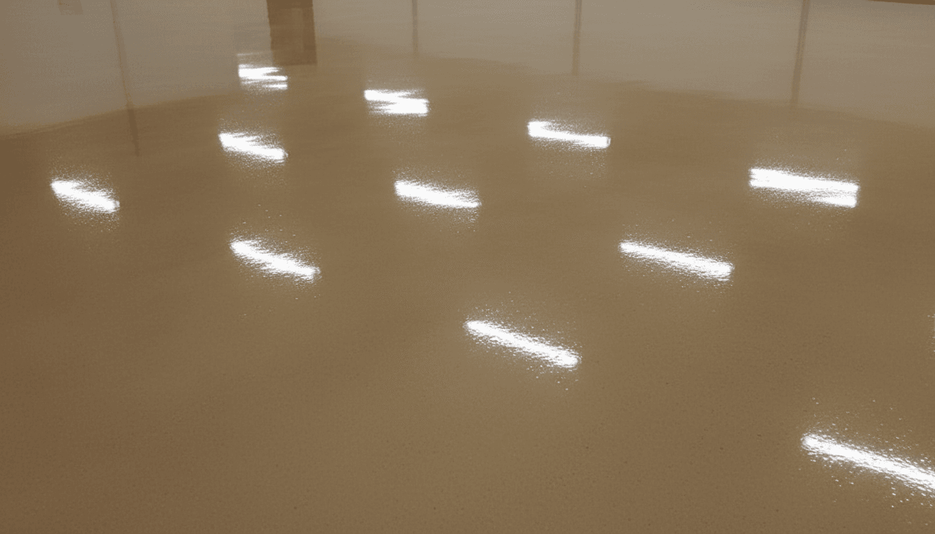 Close-up view of PU flooring surface detail